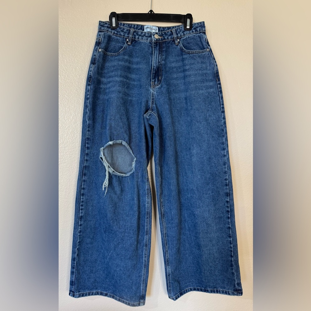 Princess Polly Distressed Wide-Leg Jeans Sz 6